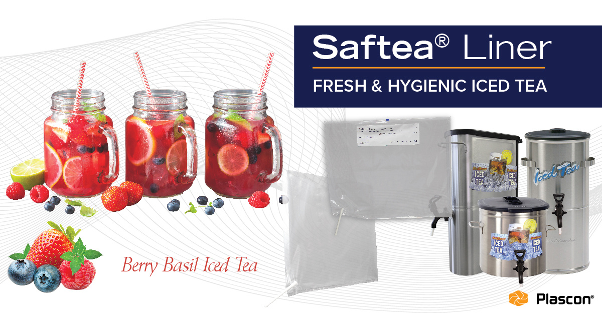Berry Basil Iced Tea pairs well with Saftea Liner
